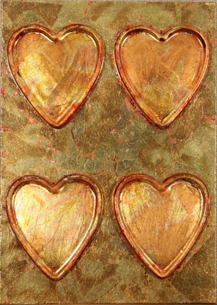 Gold Leaf Hearts