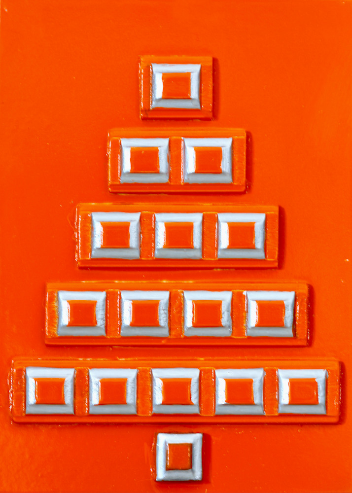 Holiday Trees- Orange & Silver