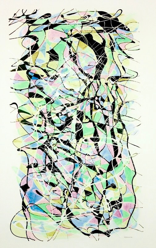 Black White Color Abstract Expressionism series preview, Black, White & Color #2