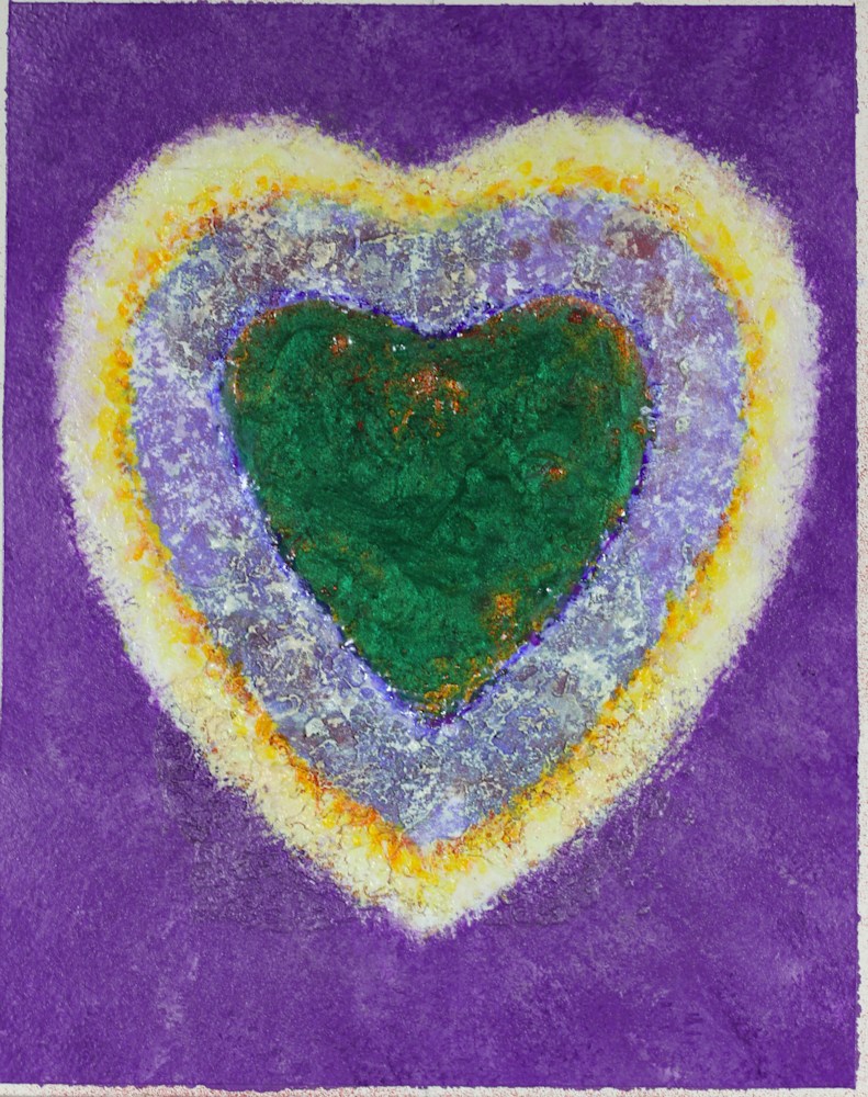Green Metallic Heart