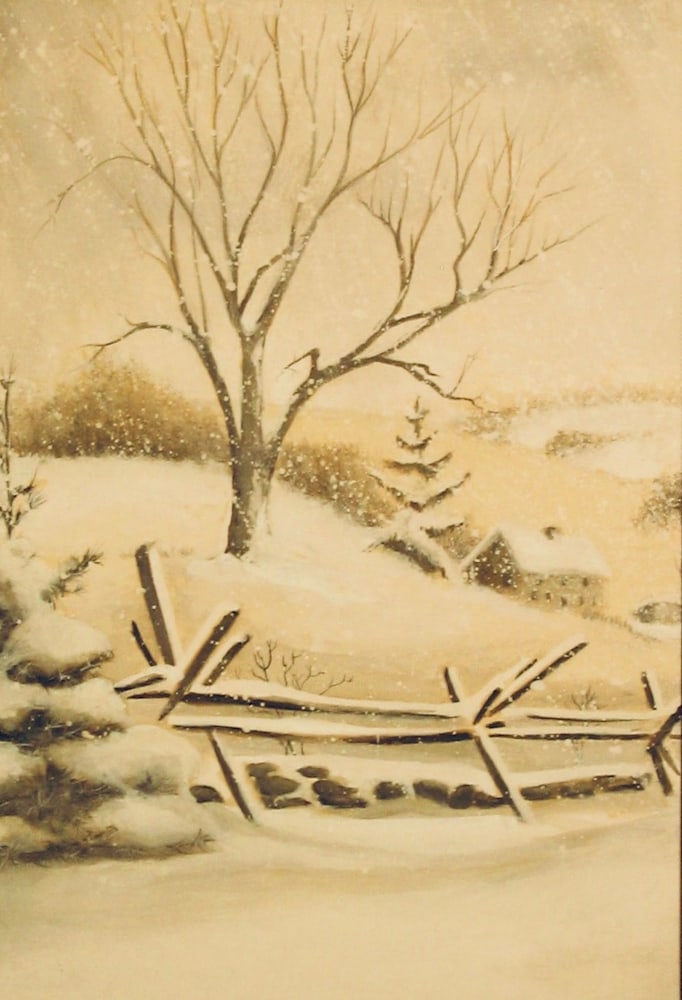 Serene Countryside in Winter